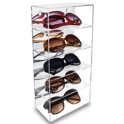 Clear Acrylic sunglasses display case/Wall Mounted Store sunglass display storage box