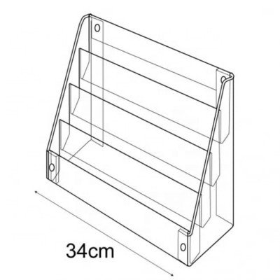 Clear card display stand/Countertop 4 tier greeting card display stand