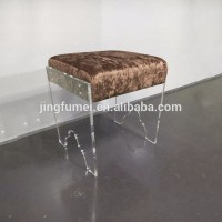 Wholesale Cheap Crystal Acrylic  Stool For Living Room Footrest